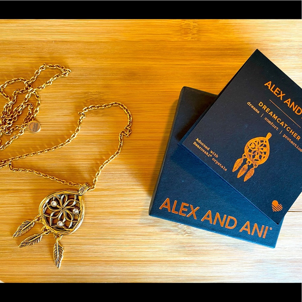Brand new never worn Alex and Ani Dreamcatcher necklace with Swarovski crystals